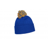 Bobble hat mod. 4256:Blue, Acrylic, Gold